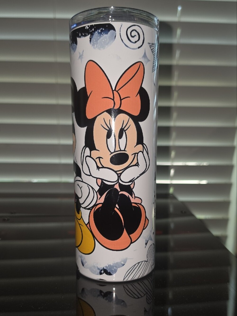 Mickey Mouse Stainless Tumbler with Lid - White, Black, Red, Yellow - Picture 2 of 3